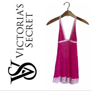 Victoria's Secret The Lacie Pink Lace Slip Dress